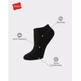 thumbnail image 2 of Hanes Women's No Show Socks 6-Pack Premium Performance Cushioned Black sz 5-9, 2 of 5
