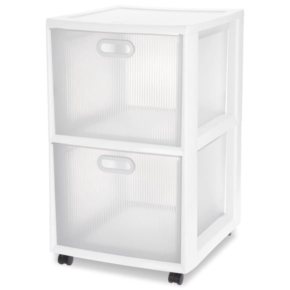 Sterilite Chariot 2 Tiroirs Ultra™ - Blanc