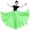 Light Green, variant on Joernso Women Performance Skirt High Elastic Waist Solid Color Pleated Super Big Hem Satin Long Spanish Skirt Swing Dancing Skirt Belly Dance Skirt