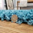 thumbnail image 2 of Maxy Home Bella Solid Turquoise Blue 5 ft. Round Shag Area Rug, 2 of 4