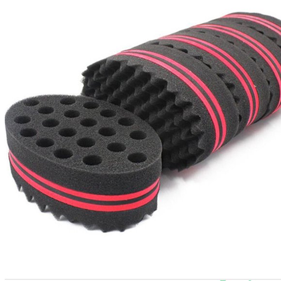 Twist Hair Sponge Hair Curl Sponge Brush Twist Hair Sponge Oval Double Sided Braid Style Dreadlock Coils Wave Hair Curl Sponge Brush