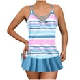 thumbnail image 2 of Traje de baño de 2 piezas para mujer, trajes de baño para mujer, traje de baño de verano de talla grande con estampado, bikini, traje de baño dividido para mujer, traje de baño de poliéster, 2 of 6