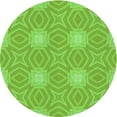 thumbnail image 1 of Ahgly Company Machine Washable Indoor Round Transitional Emerald Green Area Rugs, 6' Round, 1 of 7