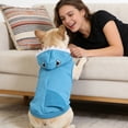 thumbnail image 5 of Funny Animal Dog Hoodie, Frog and Shark Style Polycotton Pet Costume for Cosplay and Photography, Soft Sweashirt, Yellow L, 5 of 5