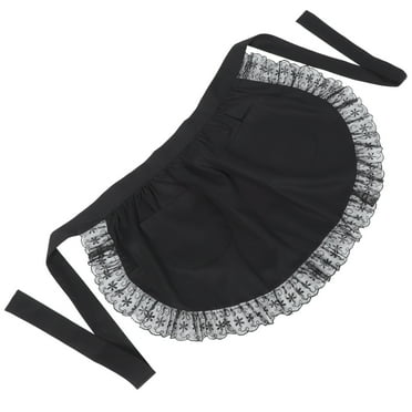 Lace Skirt Server Aprons Cotton Black Kitchen Food Restaurant Man Fashionable