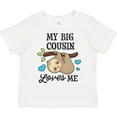 thumbnail image 3 of Inktastic My Big Cousin Loves Me with Sloth and Hearts Boys or Girls Toddler T-Shirt, 3 of 5