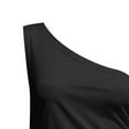 thumbnail image 7 of IROINNID Women's Sleeveless Sheath Dress Ladies Slanted Pleated Hip Mini Dress One-Shoulder Short Women Dress, 7 of 7