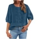 thumbnail image 3 of TaTaai Women's Casual Top / Vintage Embroidered Round Neck Short Sleeve Shirt / Loose Fit Cotton Linen Blend T-Shirt Gift, 3 of 6