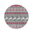 thumbnail image 2 of JSDART 60 inch Round Beach Towel Blanket Holiday Winter Tree Deers and Snowflakes Pattern Fills Able Travel Circle Circular Towels Mat Tapestry Beach Throw, 2 of 2