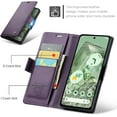 thumbnail image 2 of Flip Wallet Case for Google Pixel 8a, with RFID Blocking Credit Card Slot Kickstand Magnetic Closure Protective Phone Cover Women Men for Google Pixel 8a (Purple), 2 of 18