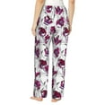 thumbnail image 3 of Xecao Tulips Flowers Women's Straight Lounge Pajama Pants: The Epitome of Relaxed Sleepwear, 3 of 9