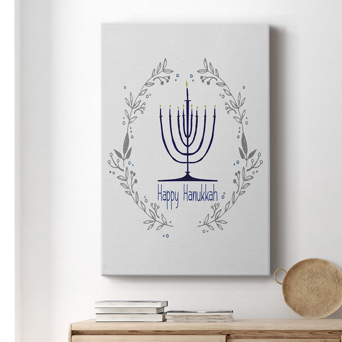 Happy Hanukkah II Premium Gallery Wrapped Canvas - Ready to Hang
