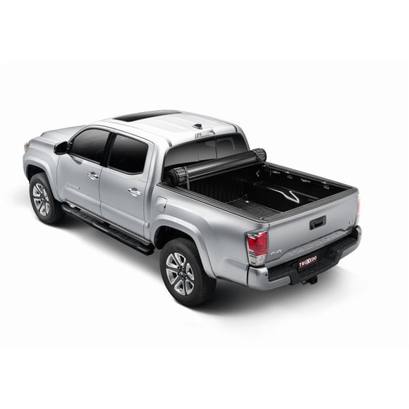 Fits 2022-2024 Toyota Tundra Truxedo Tonneau Cover 1563916 SentryCT; Hard Roll-Up; Lockable Using Tailgate Handle Lock; Matte Black; Woven Fabric Over Black Aluminum Slats