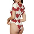 thumbnail image 3 of Easygdp Love Women'S Waist-Cinching Short-Sleeved Onesie, Olastic Onesiet,Snaps At Bottom,Easy To Put On And Take Off - Xx-Large, 3 of 9