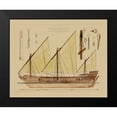 thumbnail image 2 of Vision Studio 14x12 Black Modern Framed Museum Art Print Titled - Antique Ship Plan VI, 2 of 5