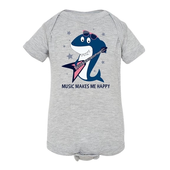 Music And Shark Bodysuit Infant -Image by Shutterstock, Newborn