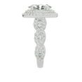 thumbnail image 3 of Unique Moments Lab Grown 3 ct Oval Cut Diamond Halo Infinity Engagement Ring 10K White Gold, 3 of 6