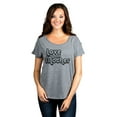 thumbnail image 2 of Love Your Mother Women's Fashion Slouchy Dolman T-Shirt Tee Heather Grey Small, 2 of 4