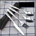 thumbnail image 4 of 3Pcs/4Pcs/7Pcs Set Dinnerware Portable Printed Knifes Fork Spoon Stainless Steel Family Camping Steak Cutlery Tableware with Bag 7pcs set blue, 4 of 5