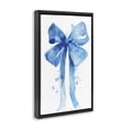 thumbnail image 3 of Stupell Industries Blue Bell Bow Illustration Black Framed Floater Canvas Wall Art, design by LSR Design Studio, 3 of 9