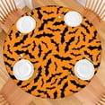 thumbnail image 2 of Elastic Hem Round Tablecloth Halloween Pumpkin - 52 Inch Fitted Cover for Spooky Dining Party, 2 of 6