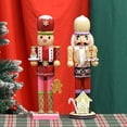 thumbnail image 5 of Cascanueces de madera, soldado de nogal, decoración de Navidad, adorno de escritorio, figura de exhibición, marioneta artesanal, Dol, 36cm, 5 of 5