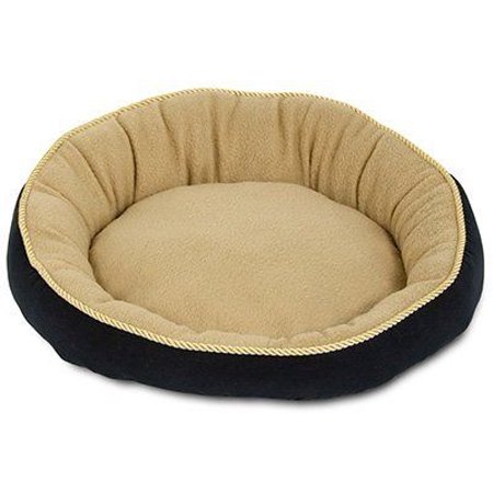 Petmate Round Pet Bed with Elliptical Bolster 18"L x 18"W x 5"H