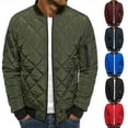 thumbnail image 6 of CENL Mens Winter Warm Stand Collar Puffer Zip Up Jacket Quilted Padded Coat Outwear, 6 of 8