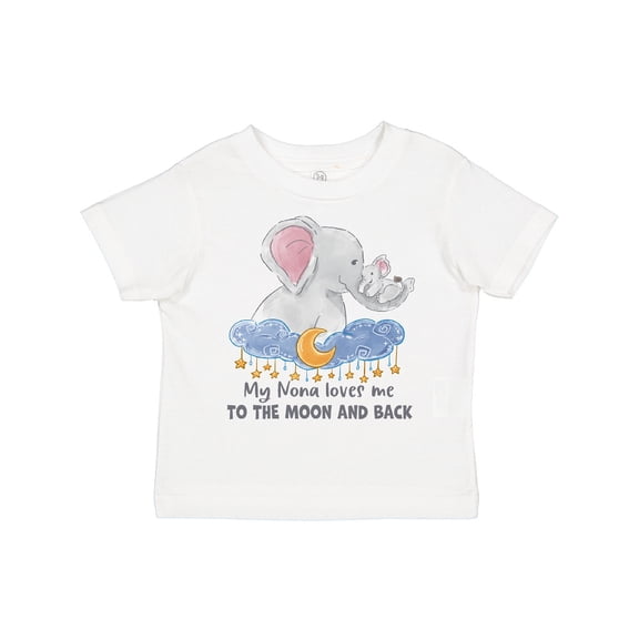 Inktastic My Nona Loves Me to the Moon and Back Elephant Family Boys or Girls Toddler T-Shirt