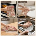 thumbnail image 5 of 2 Pcs Pioneer Flower Floral Print Pattern Kitchen Towels, Funny Microfiber Dish Towel Set, 18" X 26" Tea Towels, 5 of 6