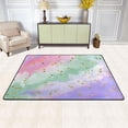thumbnail image 2 of SKYSONIC Sparkling Rainbow Golden Non-Slip Area Rug, Floor Carpet Comfort Floor Mats Decor for Indoor Front Porch Living Room Bedroom Kitchen, 36"x24", 2 of 5