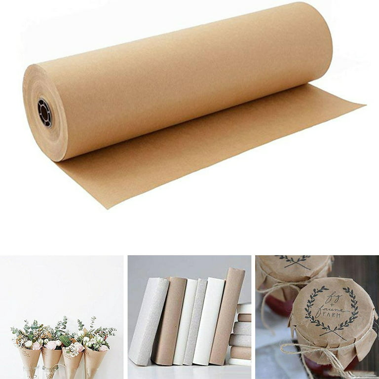 Kraft Paper Roll 17×400, Brown Color Wrapping Paper, Craft Paper, Packing  Paper for Moving,Gift Wrapping, Wall Art（Brown）