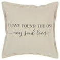 thumbnail image 2 of Rizzy Home "I Have Found The One My Soul Loves" Poly Filled Decorative Throw Pillow, 20" x 20", Natural, 2 of 5