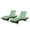 Multibrown, variant on Anthony Outdoor Wicker Adjustable Chaise Lounge with Cushion, Set of 2, Multibrown and Bright Green