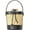 Black, variant on Rattan Straw Tote Bucket Bag for Women - PU Leather Summer Beach Holiday Purse