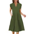 thumbnail image 1 of Vestido de verano MixShe Olive Casual Spring Women 2025, 1 of 7