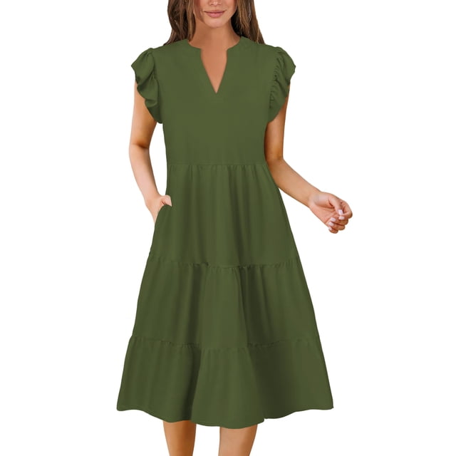 Vestido de verano MixShe Olive Casual Spring Women 2025
