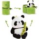 thumbnail image 1 of Cute Panda Plush Toy with Bamboo Cover, Bamboo Tube Panda Plush Toy, Kawaii Panda Stuffed Toys, Animal Panda Plush Doll Pillow Toys for Kids Funny Bir, 1 of 5