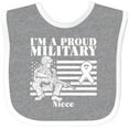 thumbnail image 3 of Inktastic Proud Military Niece Red Friday Girls Baby Bib, 3 of 4