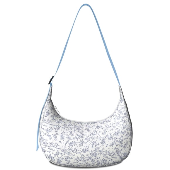 Sac Bandoulière Boho avec Motif de Fleurs à l'Aquarelle, Sangle Ajustable, Sac Compact en Nylon, Idéal pour Femmes et Hommes en Déplacement