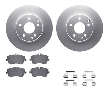 Dynamic Friction Company Front Geospec Brake Rotors with 5000 Euro Ceramic Brake Pads includes Hardware 4612-63030