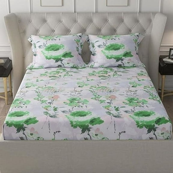 The Bedilco Microfiber soft Cotton King Bedsheet for Double Bed, King Size 90 Inches X 100 Inches with 2 Pillow Covers