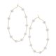 thumbnail image 1 of Large Hoops Super Huge Circle Pearls Earrings Thin Dangle Gold Silver Elegant Wedding Women Accessories Jewelry Gift For, 1 of 3