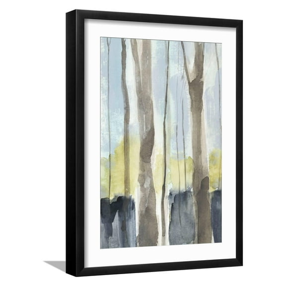 Art.com Treeline Diptych I Art Print by Jennifer Goldberger, Black Frame Wall Art, 17" x 23"