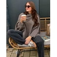 thumbnail image 4 of Chaqueta tipo bufanda Peacoat Kissonic para mujer, talla grande, marrón, 4 of 6
