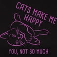 thumbnail image 3 of CafePress - Cats Make Me Happy Women's Dark T Shirt - Women's Traditional Fit Dark T-Shirt, 3 of 4