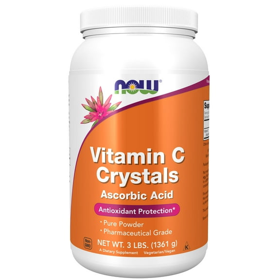 NOW Supplements, Vitamin C Crystals (Ascorbic Acid), Antioxidant Protection*, 3-Pound