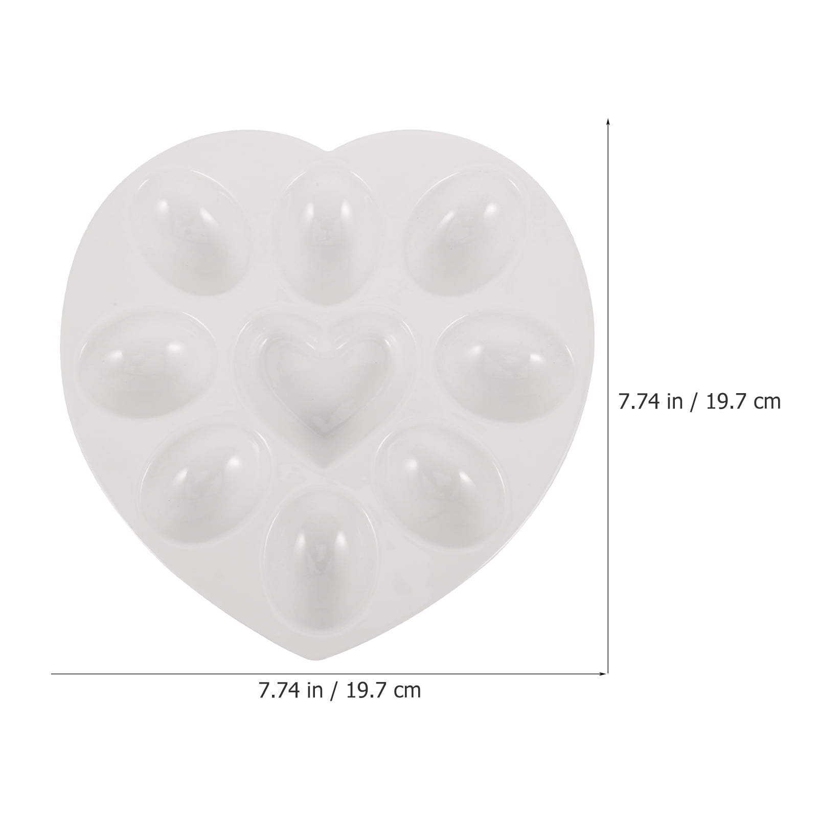 OHOIOLLA Deviled Egg Platter Ceramic White Heart Shaped for Home Gatherings