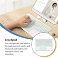 thumbnail image 3 of Matsuzay Teclado compatible con Bluetooth, tableta recargable, teléfono, portátil, teclado, trabajo portátil, reemplazo de panel táctil externo Juegos de teclado y mouse para computadora Verde, 3 of 6