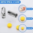 thumbnail image 5 of NFTIGB Single Chamber Medicine Case Holder Container Organizer, Stainless Steel Small Vial, Portable Waterproof Pill Bottle for Outdoor Travel Use, Silver, 3.54 inches / 9.0 cm, 5 of 9